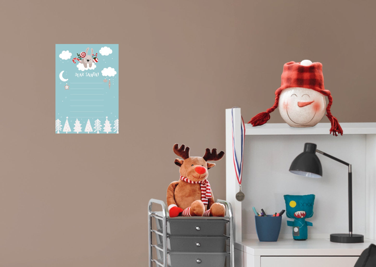 Christmas: Clouds Dry Erase - Removable Adhesive Decal