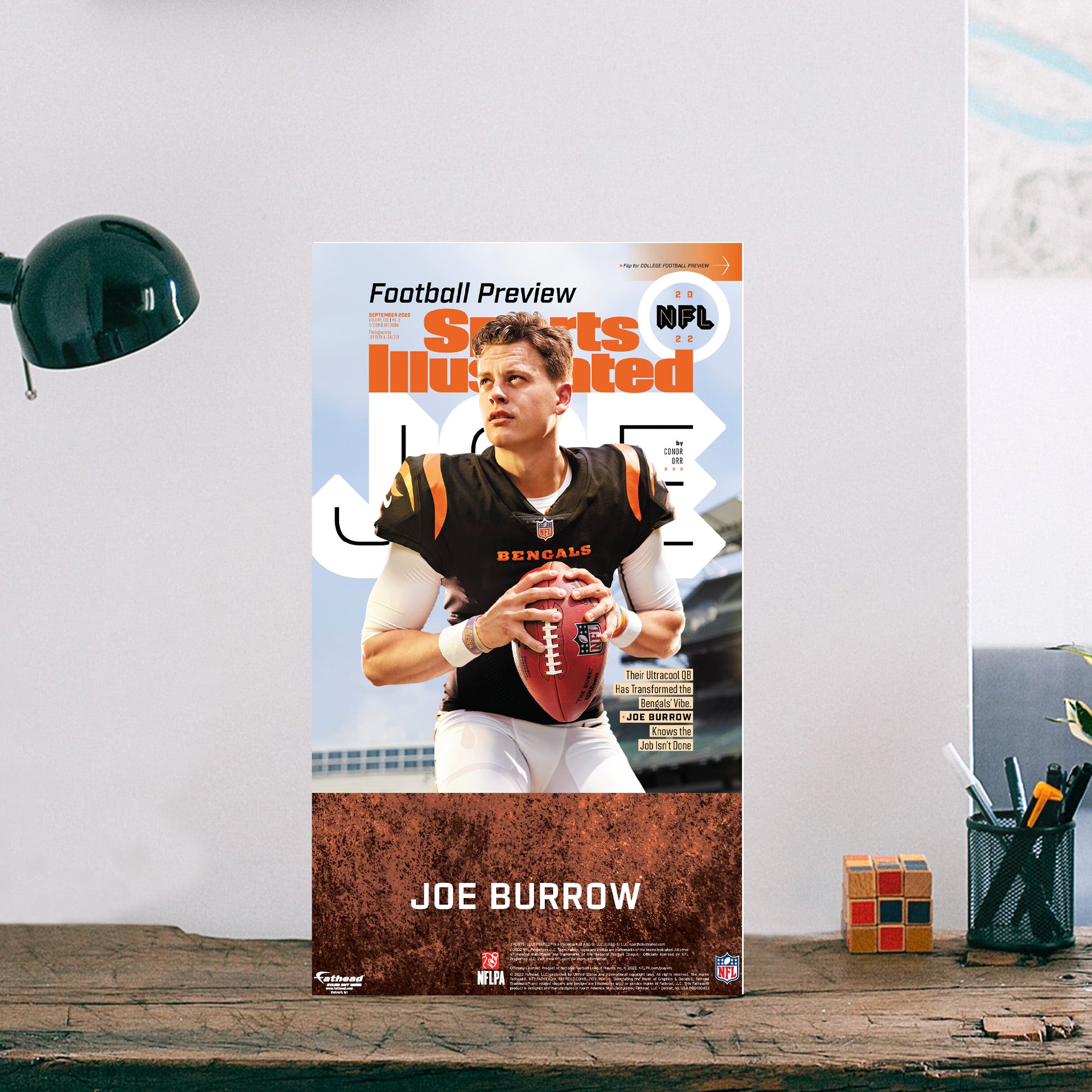 Cincinnati Bengals Joe Burrow Fathead Mini Stand Out