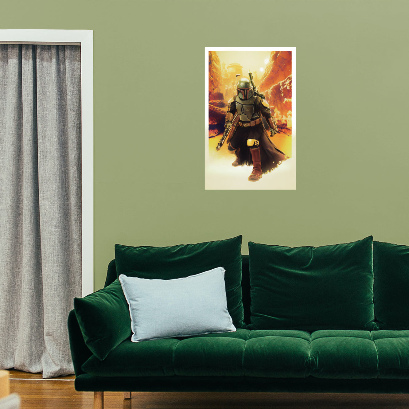 Book of Boba Fett: Boba Fett Mos Eisley Painted Poster - Officially Licensed Star Wars Removable Adhesive Decal