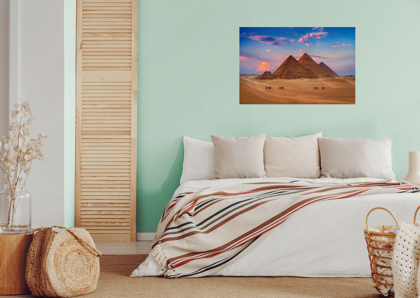 Popular Landmarks: Great Pyramid of Giza Realistic Poster - Removable Adhesive Decal
