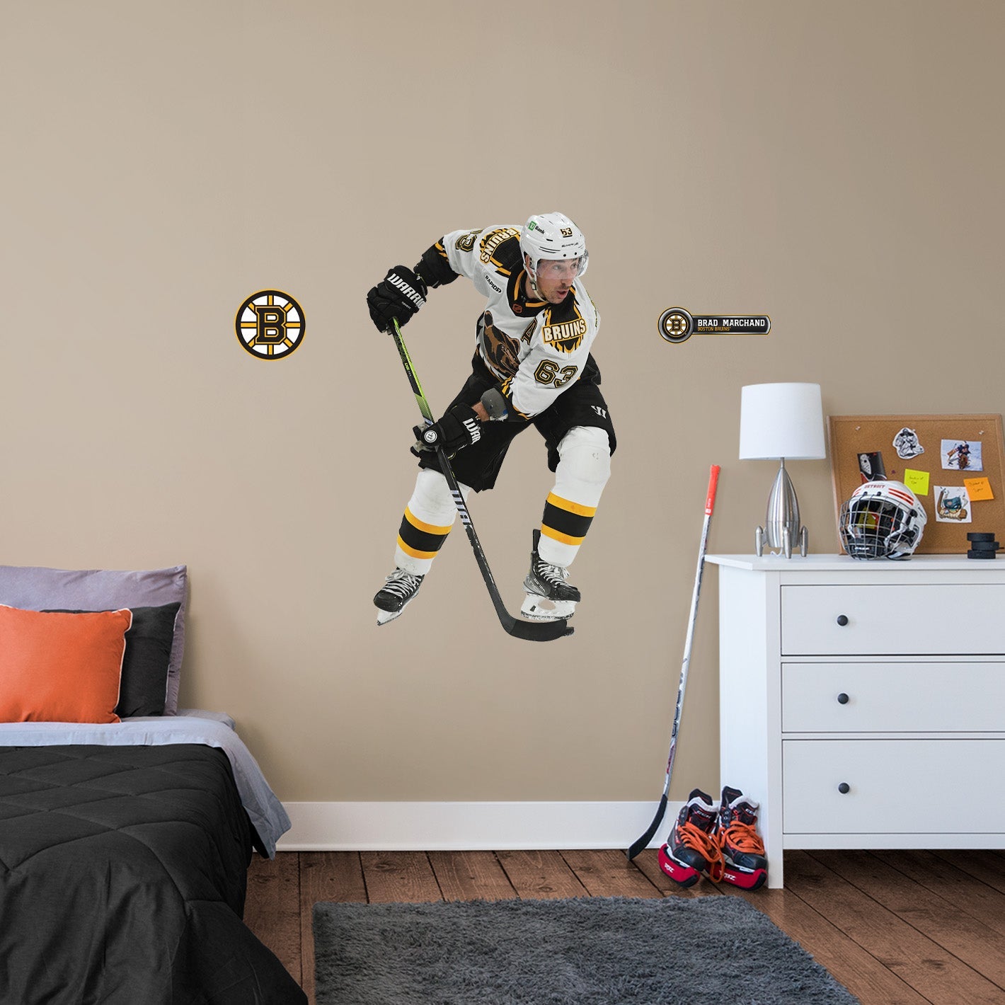 Boston Bruins: Brad Marchand - Officially Licensed NHL Removable Adhesive Decal