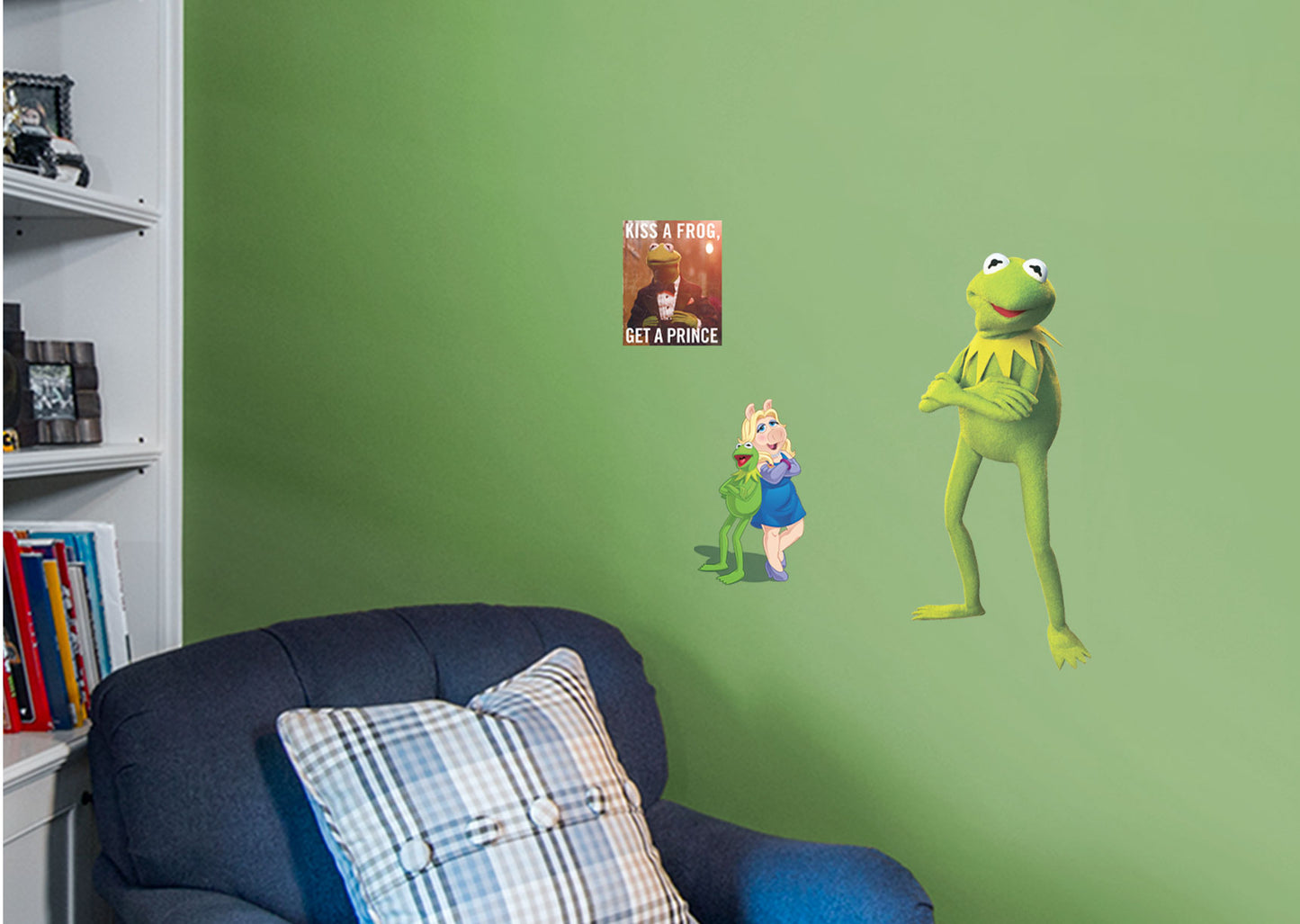 The Muppets: Kermit RealBig        - Officially Licensed Disney Removable Wall   Adhesive Decal