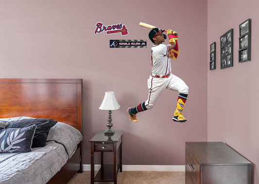 Atlanta Braves: Ronald Acuña Jr.         - Officially Licensed MLB Removable Wall   Adhesive Decal