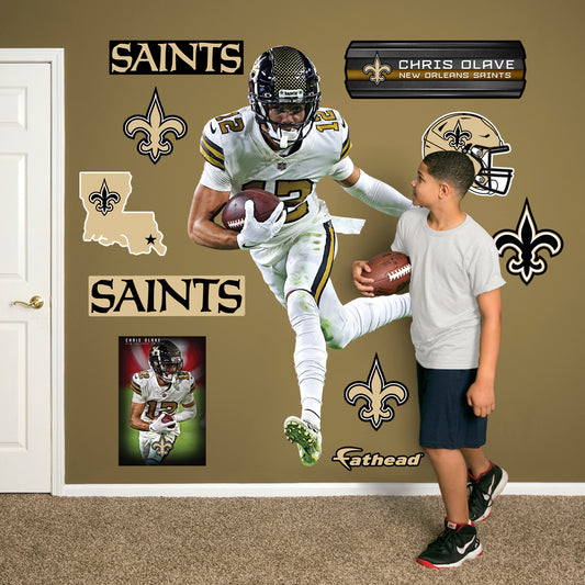 New Orleans Saints: Chris Olave - Officially Licensed NFL Removable Adhesive Decal
