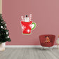 Christmas: Snowman Hot Chocolate Icon - Removable Adhesive Decal
