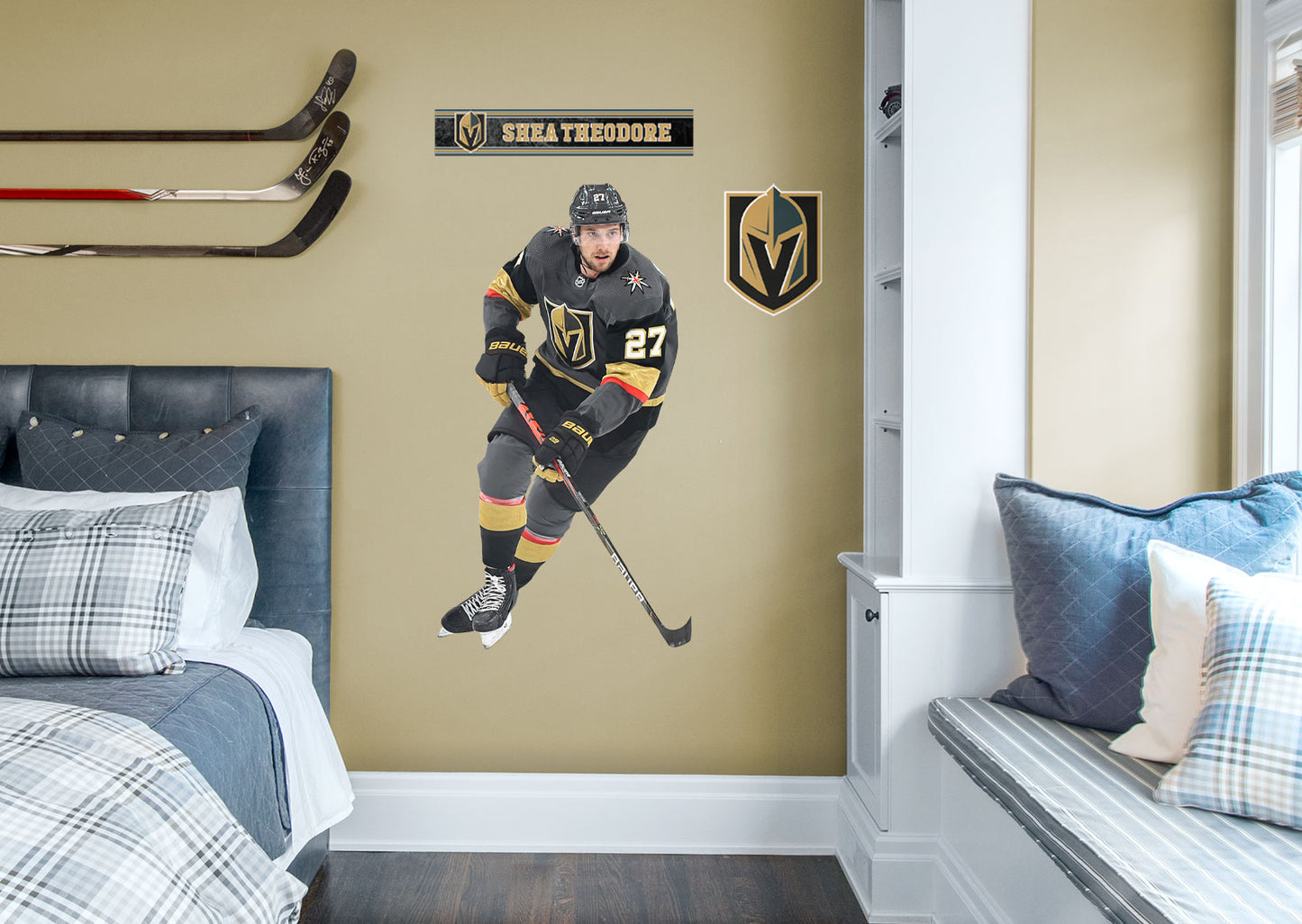 Vegas Golden Knights: Shea Theodore         - Officially Licensed NHL Removable Wall   Adhesive Decal