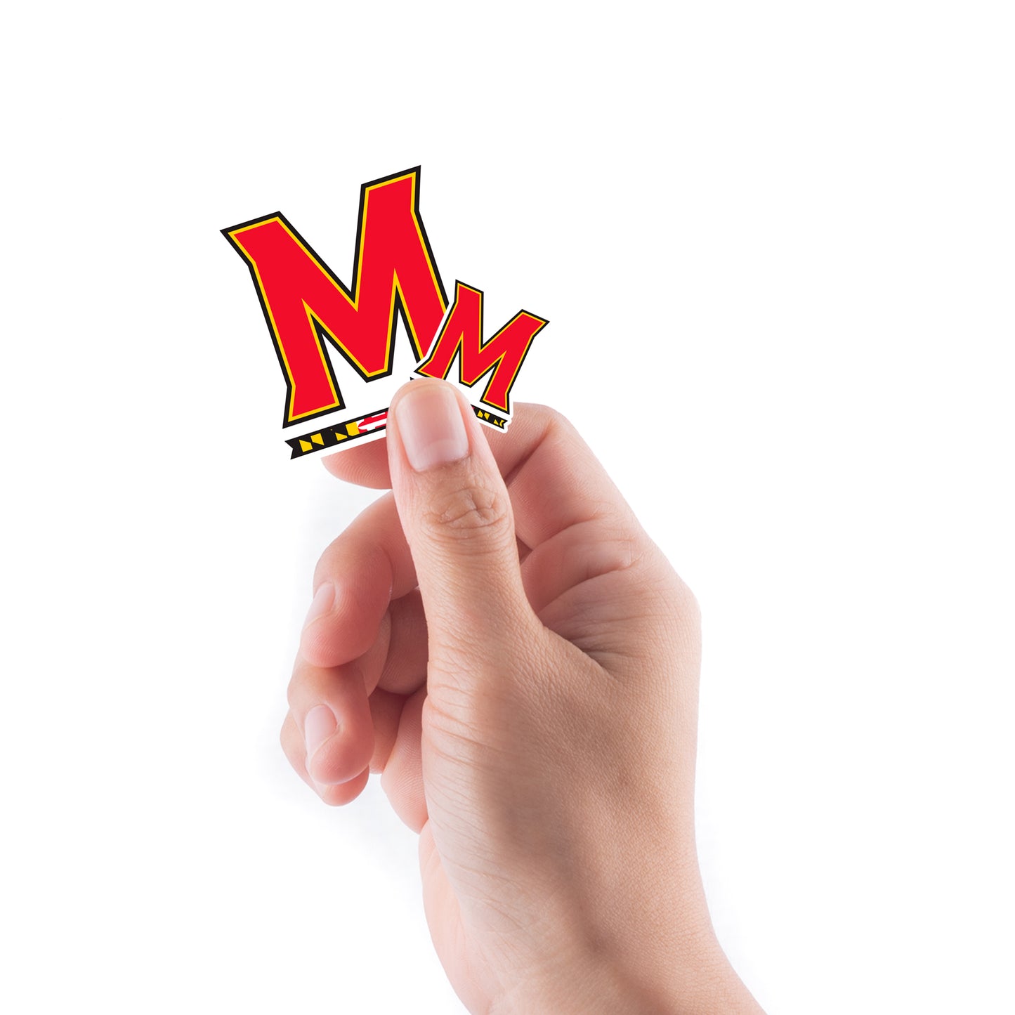 Sheet of 5 -University of Maryland: Maryland Terrapins  Logo Minis        - Officially Licensed NCAA Removable    Adhesive Decal