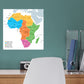 Maps: Regions of Africa Mural        -   Removable Wall   Adhesive Decal