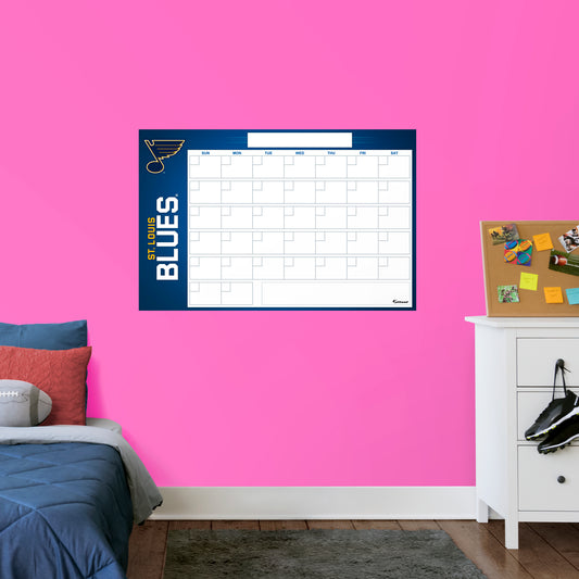St. Louis Blues Dry Erase Calendar  - Officially Licensed NHL Removable Wall Decal