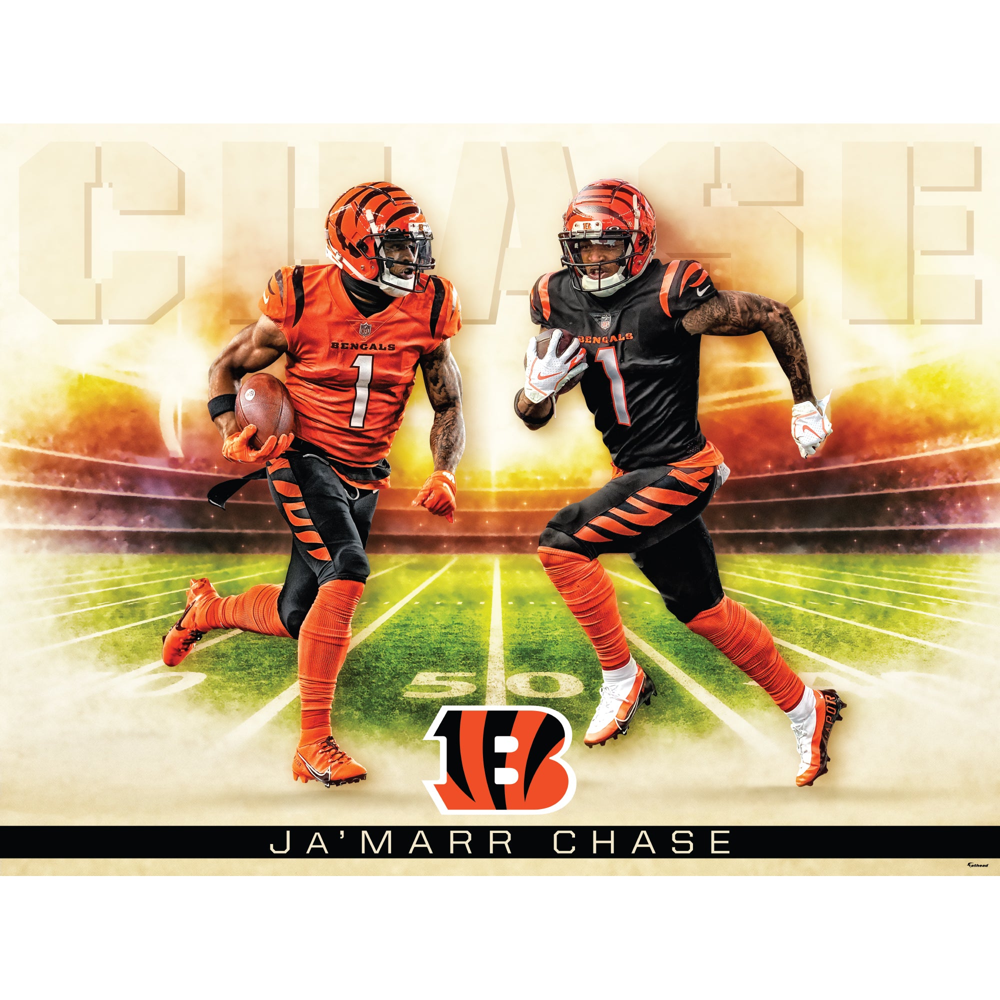 Bengals Graphics Gallery - Ja'Marr Chase - Fire Graphic