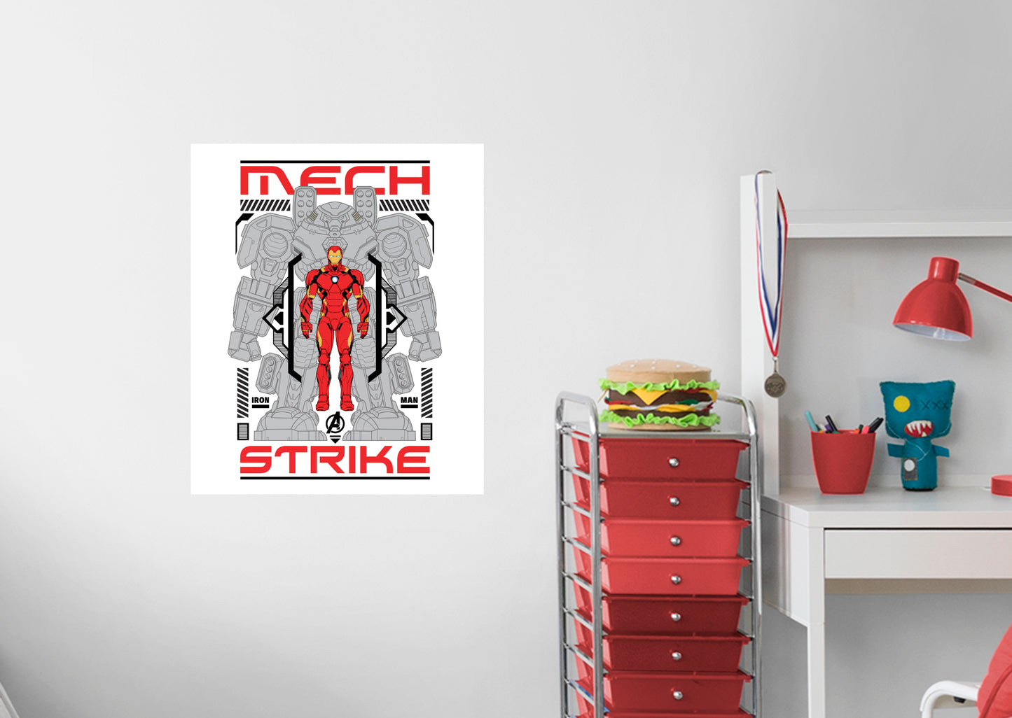 Avengers: Iron Man Mech Strike Mural        - Officially Licensed Marvel Removable Wall   Adhesive Decal