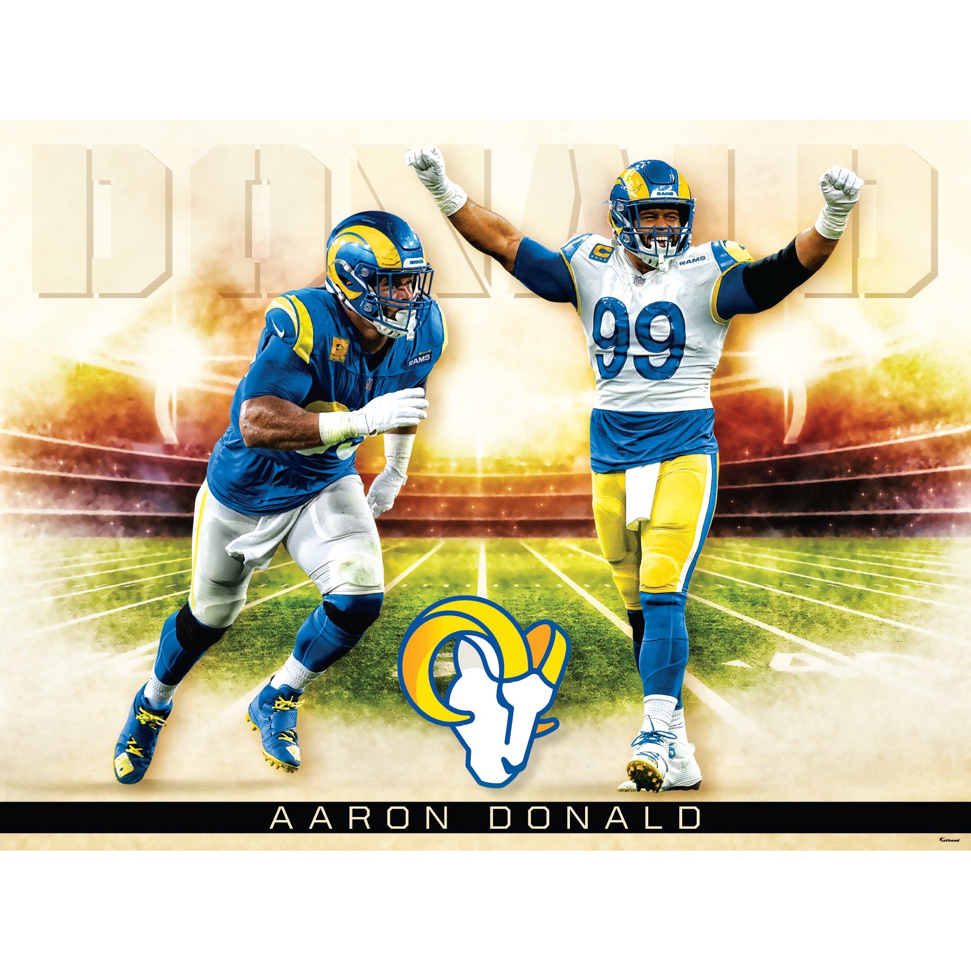 Los Angeles Rams: Aaron Donald 2023 Icon Poster - Officially Licensed –  Fathead