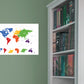 World Maps:  World Map on Globe Mural        -   Removable Wall   Adhesive Decal