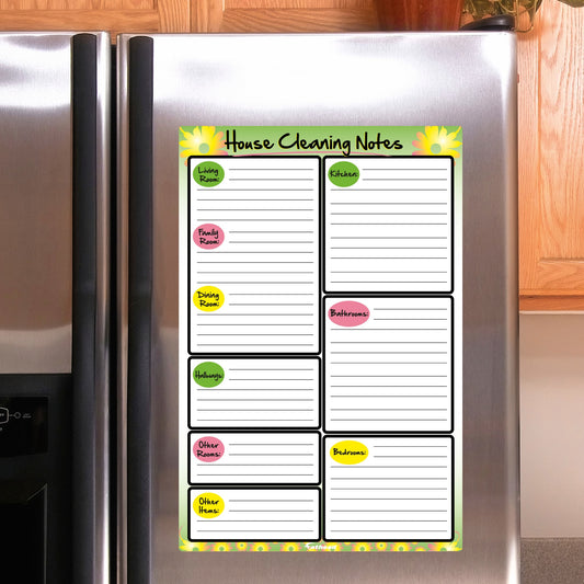 House Cleaning Notes - Removable Dry Erase Vinyl Decal