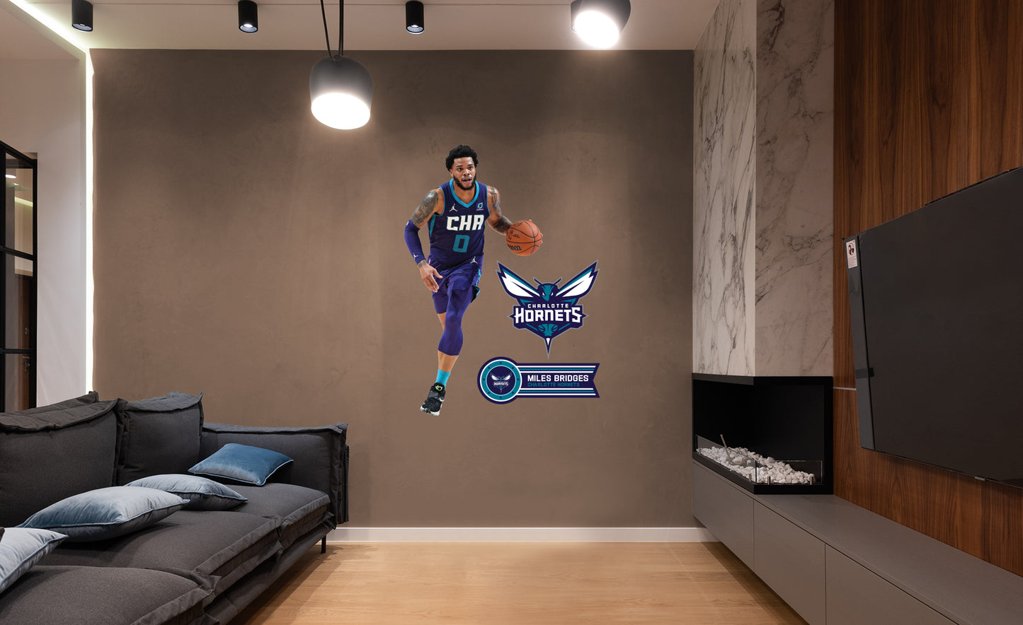 Charlotte Hornets: Miles Bridges - Officially Licensed NBA Removable Adhesive Decal