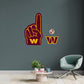 Washington Commanders: Foam Finger - Officially Licensed NFL Removable Adhesive Decal