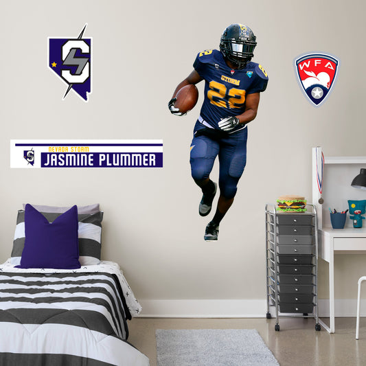 Nevada Storm: Jasmine Plummer - Officially Licensed WFA Removable Adhesive Decal