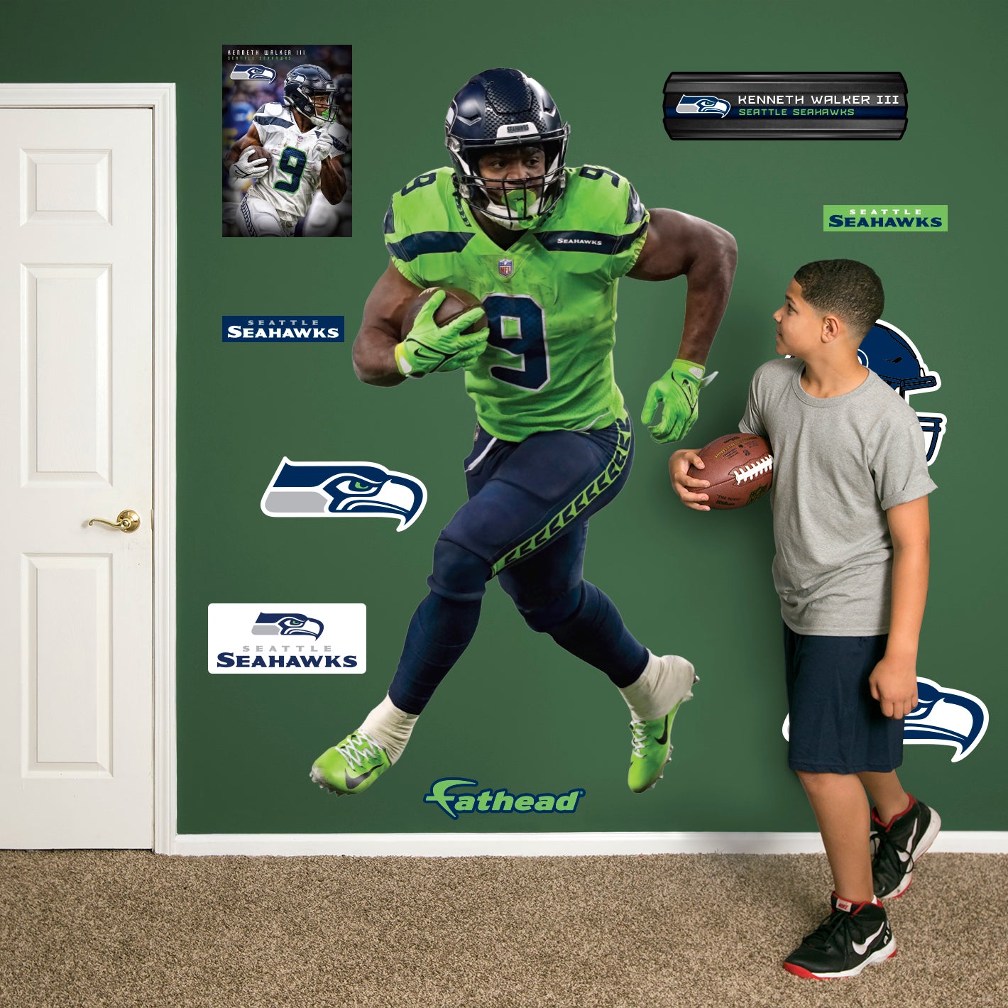 Seattle Seahawks: Kenneth Walker III 2022 Green - Officially Licensed NFL  Removable Adhesive Decal