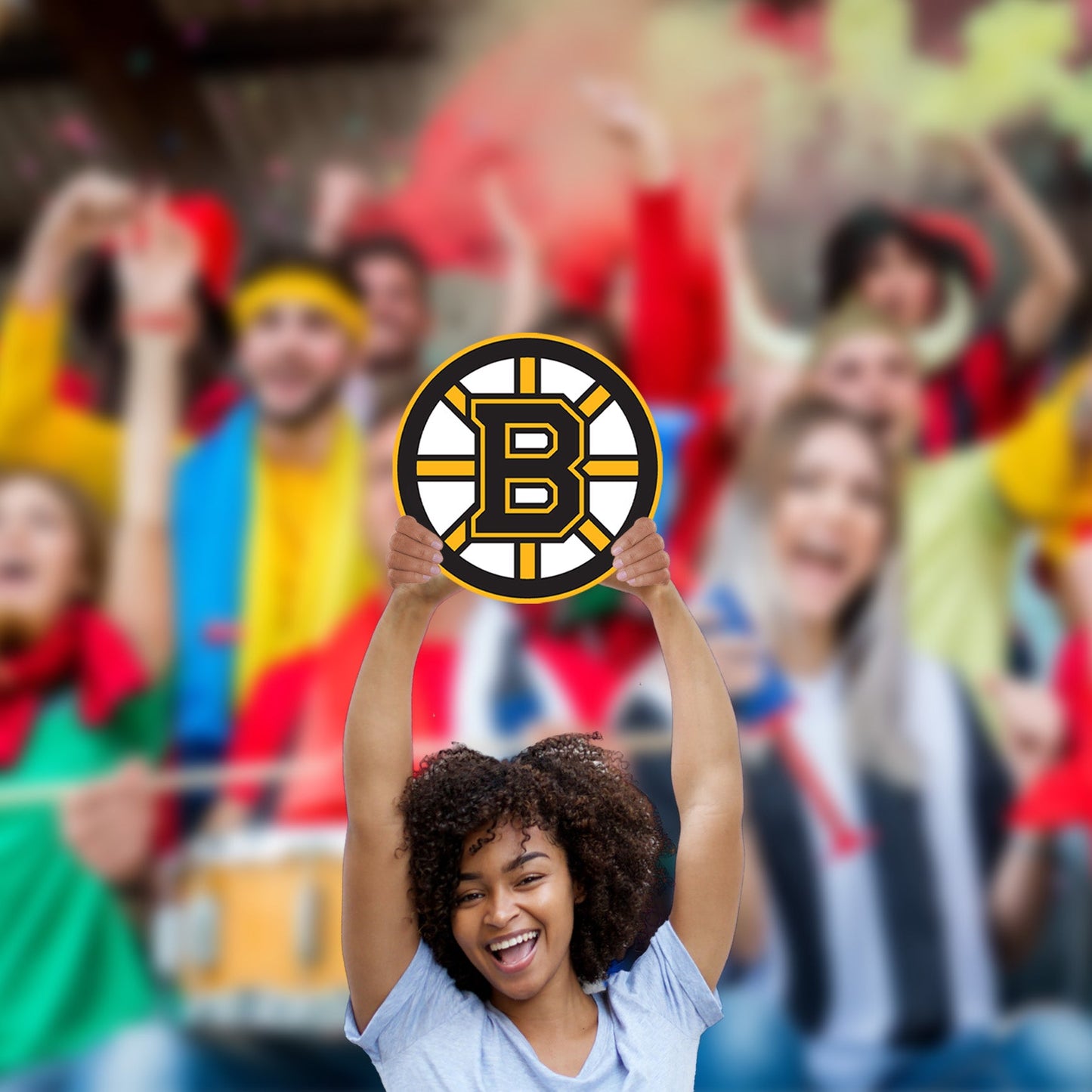 Boston Bruins:   Logo   Foam Core Cutout  - Officially Licensed NHL    Big Head