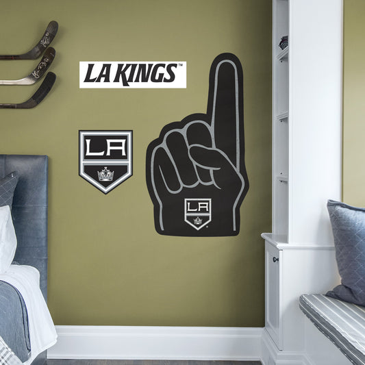 Los Angeles Kings:    Foam Finger        - Officially Licensed NHL Removable     Adhesive Decal