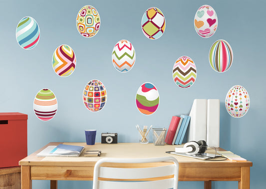 Easter Dye Eggs  -  Removable Wall Decal