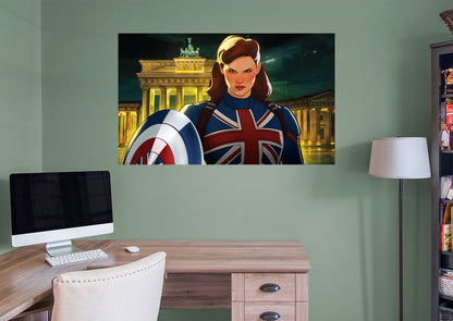 What If...: Captain Carter Mural        - Officially Licensed Marvel Removable Wall   Adhesive Decal