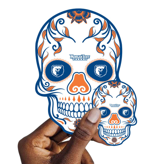 Morgan State Bears:   Skull Minis        - Officially Licensed NCAA Removable     Adhesive Decal