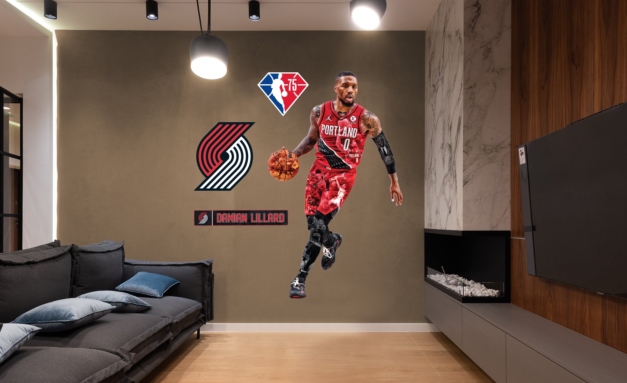 Damian Lillard Signed Portland Trail Blazers NBA 75 Auto Nike