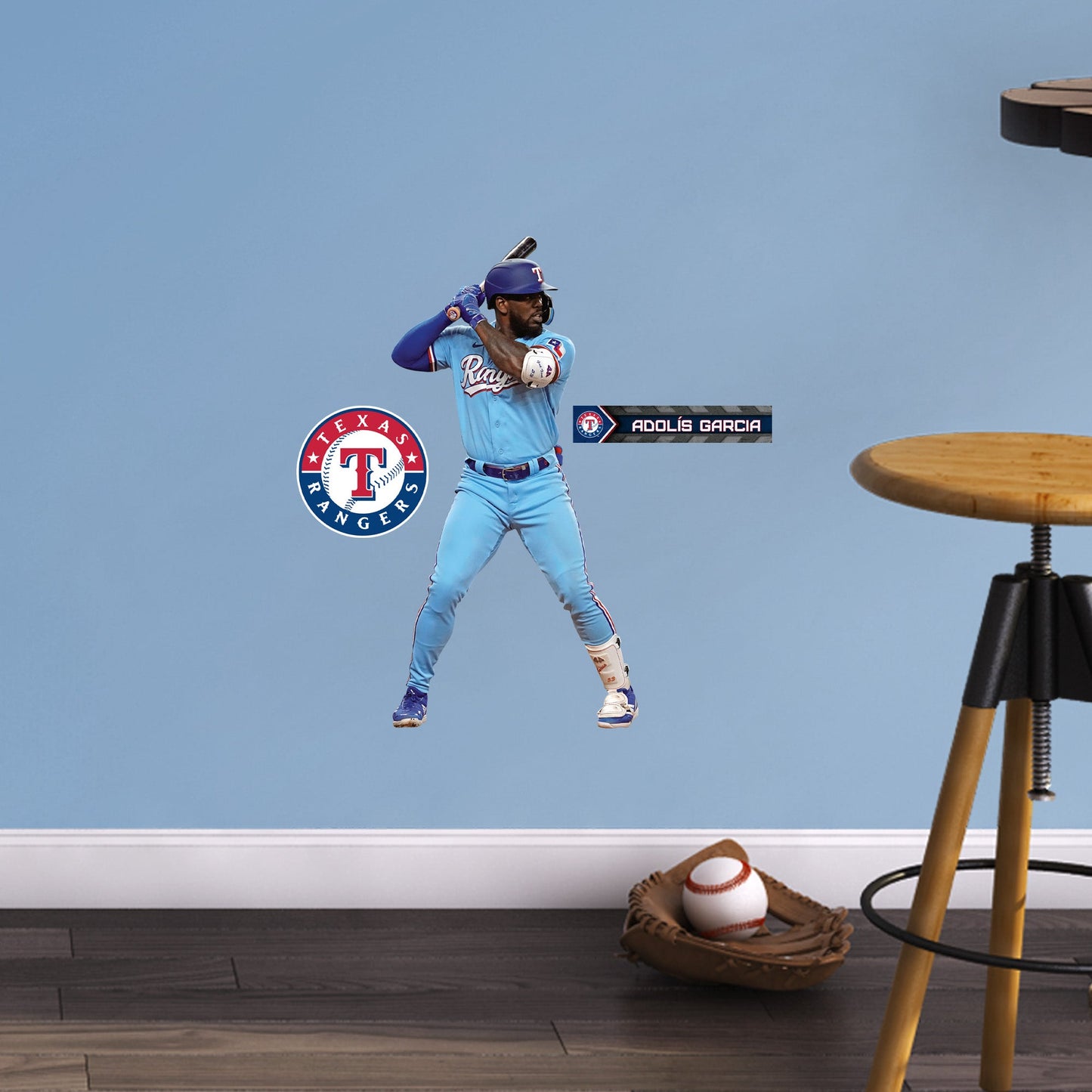 Texas Rangers: Adolis García  - Officially Licensed MLB Removable     Adhesive Decal