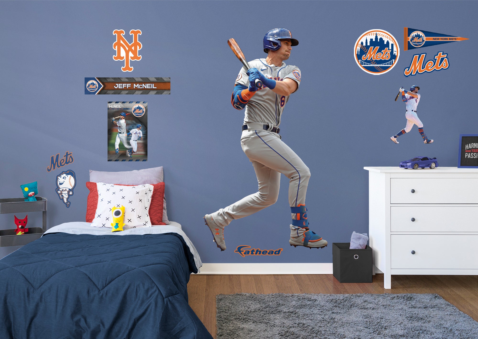 Jeff Mcneil Poster New York Mets MLB Sports Print Sports 