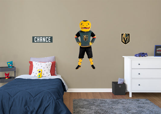 Vegas Golden Knights: Chance  Mascot        - Officially Licensed NHL Removable Wall   Adhesive Decal