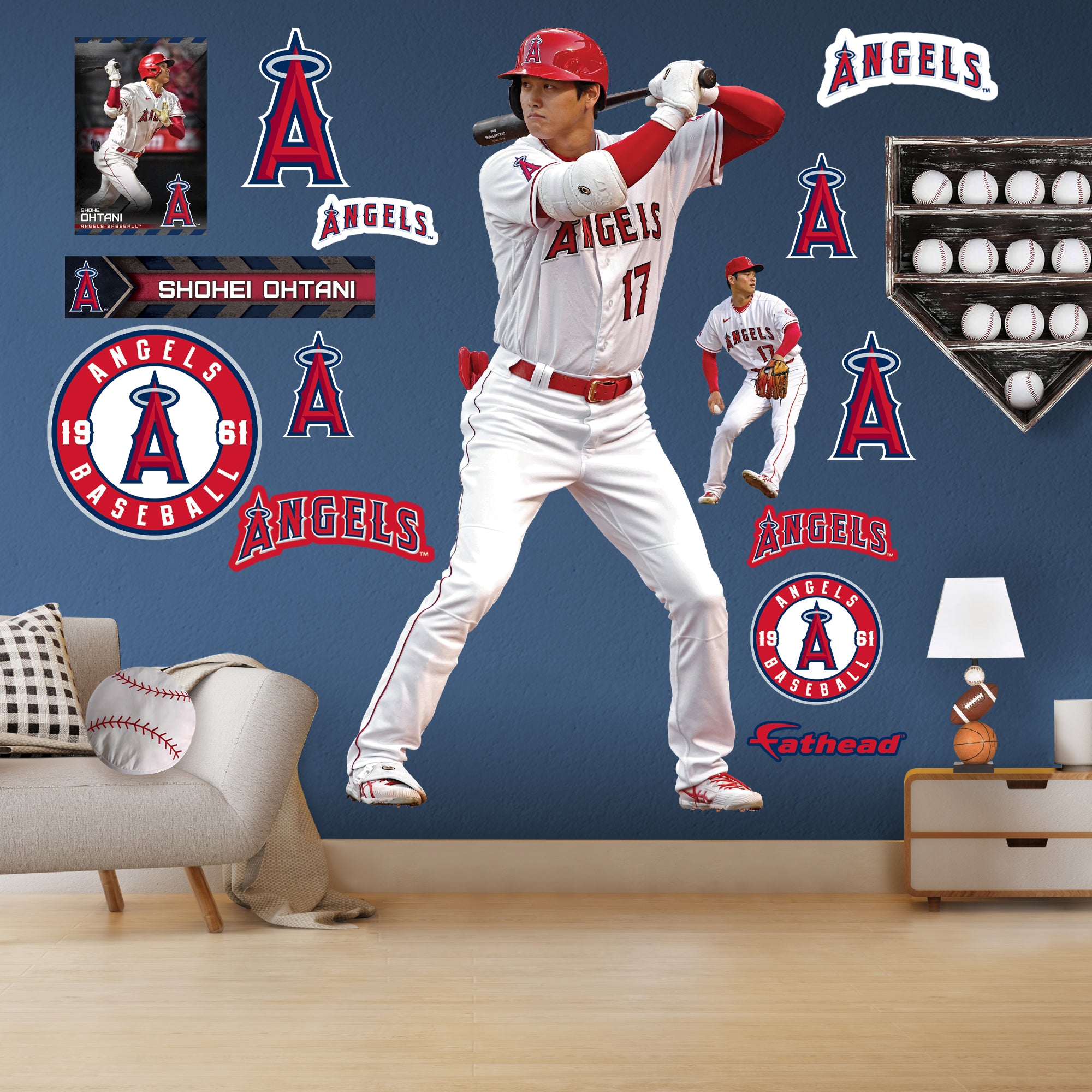 Los Angeles Angels: Shohei Ohtani 2023 Throwback - Officially Licensed MLB  Removable Adhesive Decal