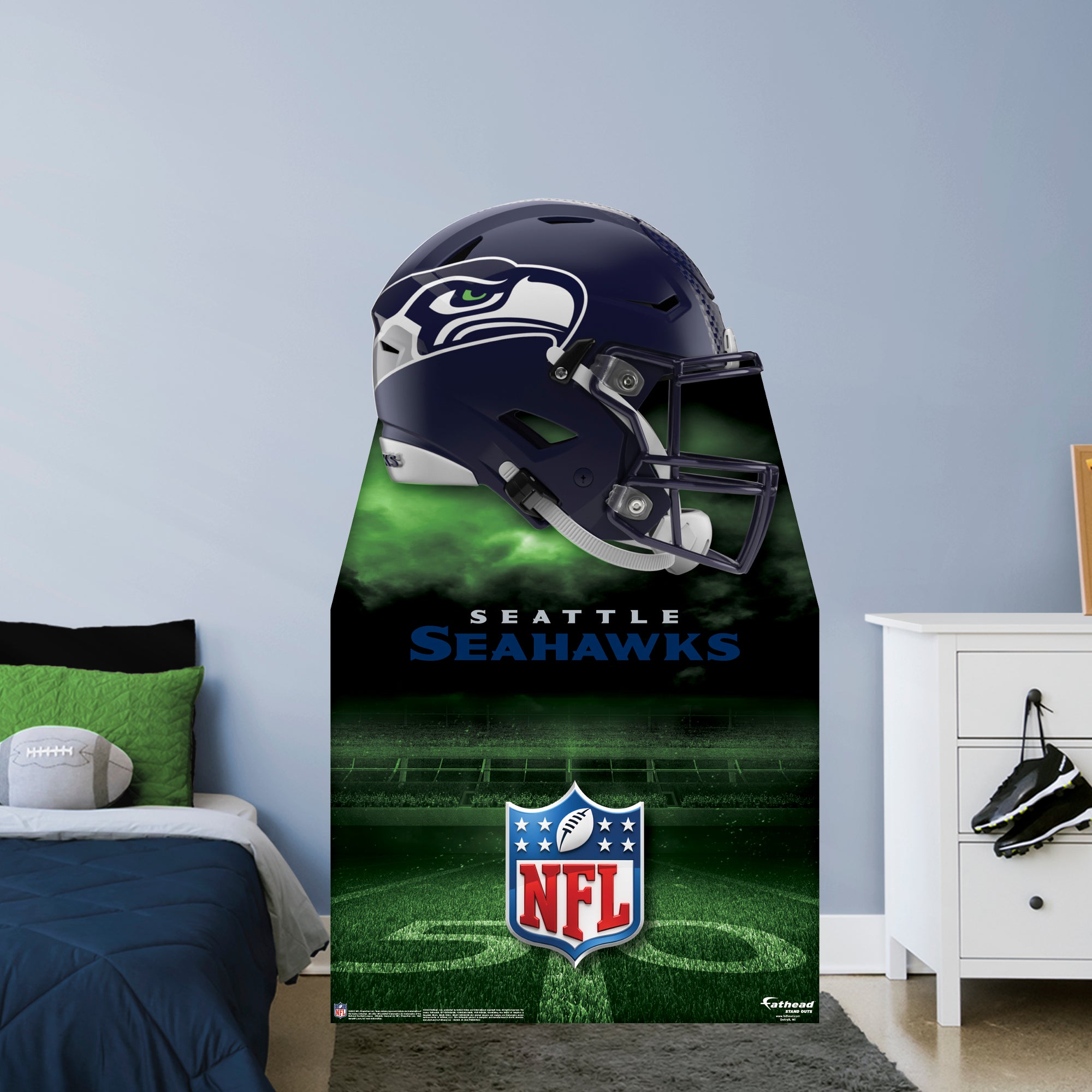 Seattle Seahawks: 2022 Outdoor Helmet - Officially Licensed NFL Outdoo –  Fathead