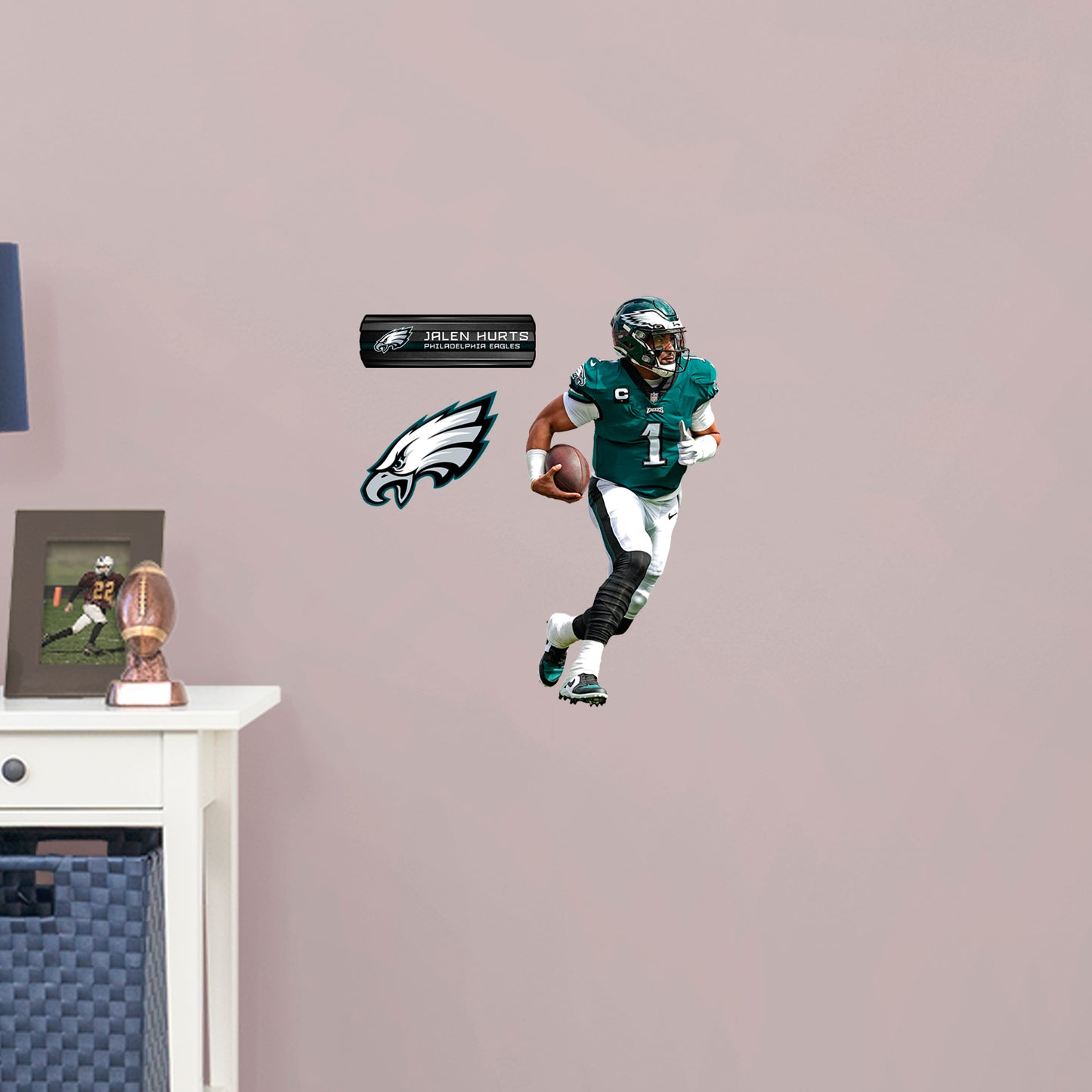 Philadelphia Eagles: Jalen Hurts         - Officially Licensed NFL Removable     Adhesive Decal