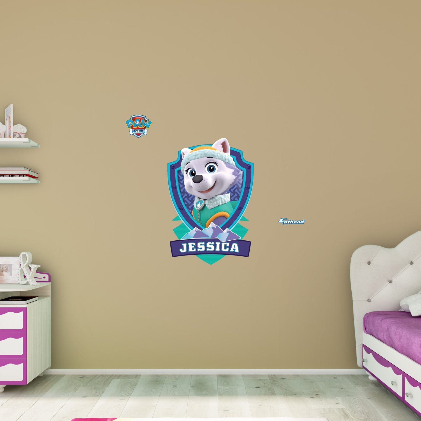 Paw Patrol: Everest Personalized Name Icon - Officially Licensed Nickelodeon Removable Adhesive Decal