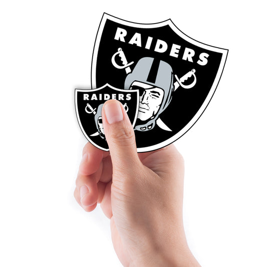 Sheet of 5 -Las Vegas Raiders:   Logo Minis        - Officially Licensed NFL Removable Wall   Adhesive Decal