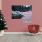 Christmas:  Tree by the River Poster        -   Removable     Adhesive Decal