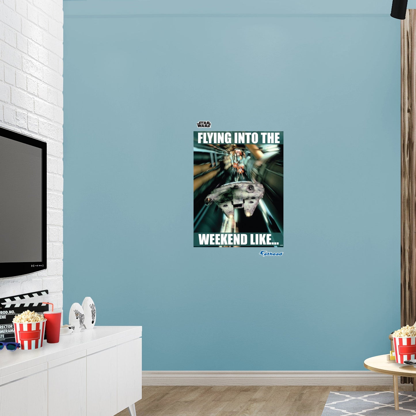 Weekend meme Poster        - Officially Licensed Star Wars Removable     Adhesive Decal