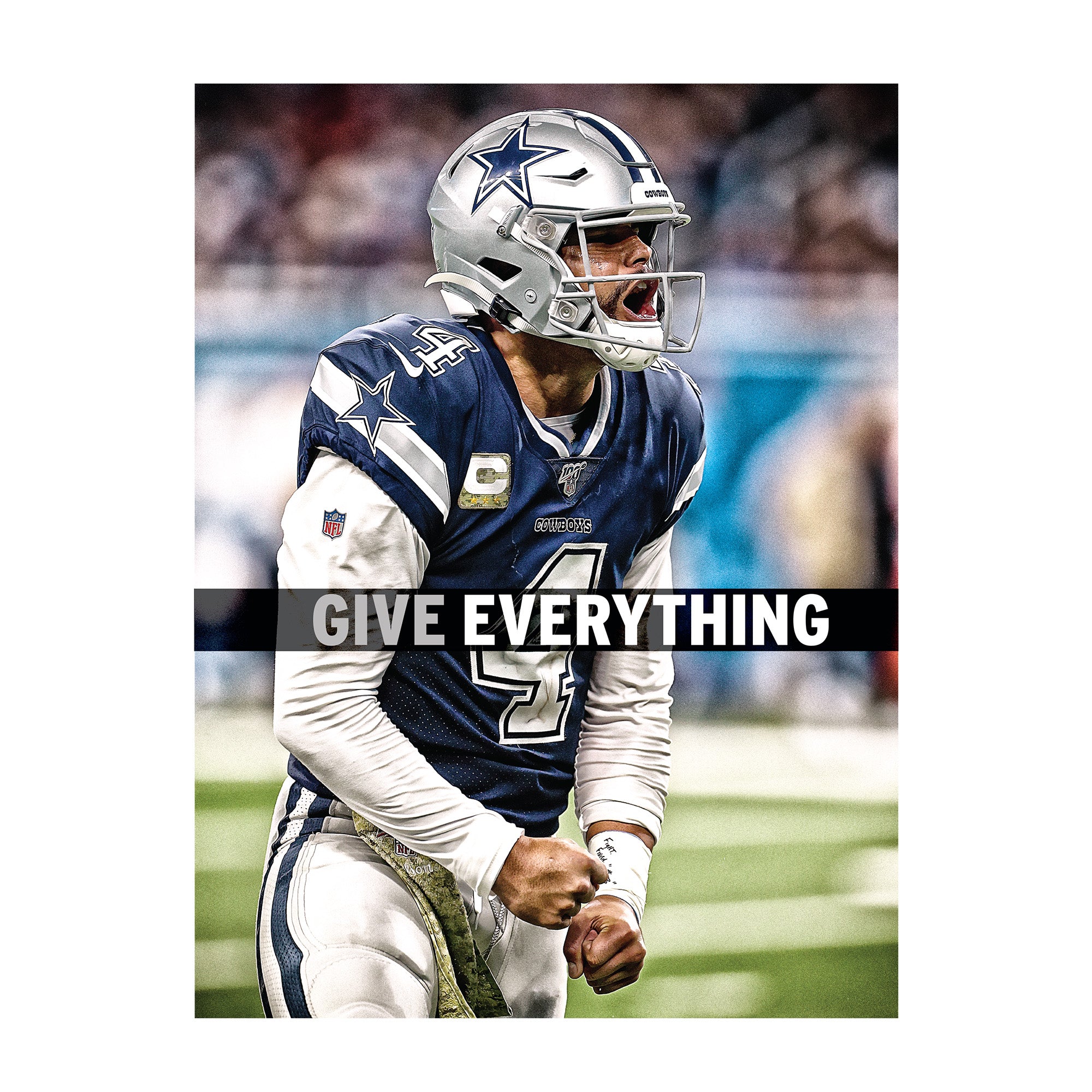 Fathead Dak Prescott Dallas Cowboys Away 12-Pack Life-Size Removable Wall Decal