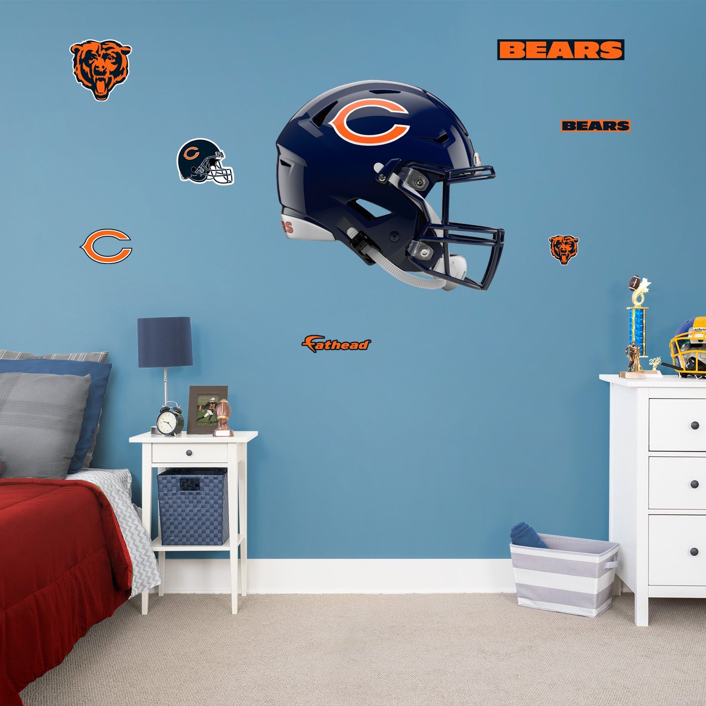 Chicago Bears: Helmet - Officially Licensed NFL Removable Adhesive Decal