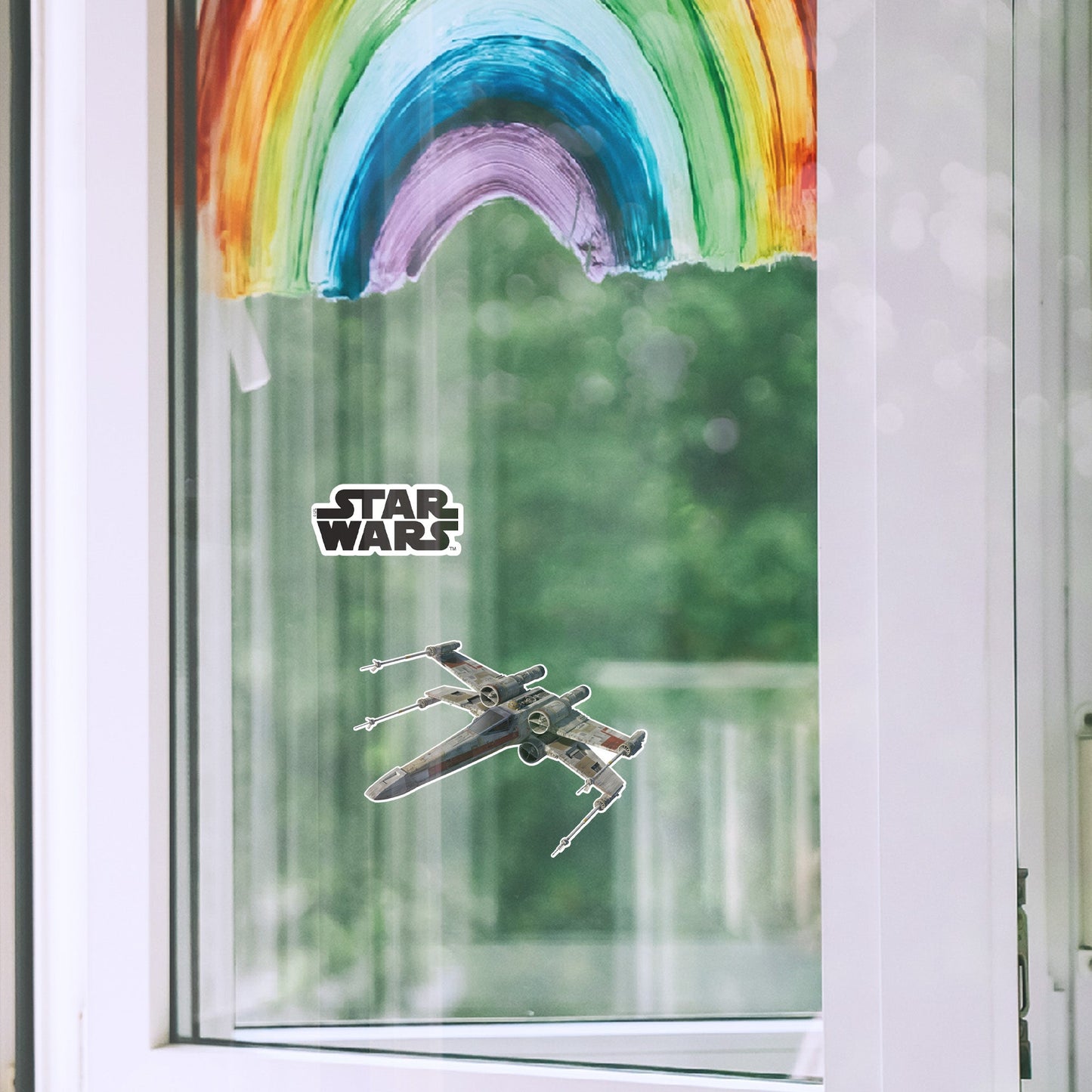 X-Wing_above Window Clings - Officially Licensed Star Wars Removable Window Static Decal