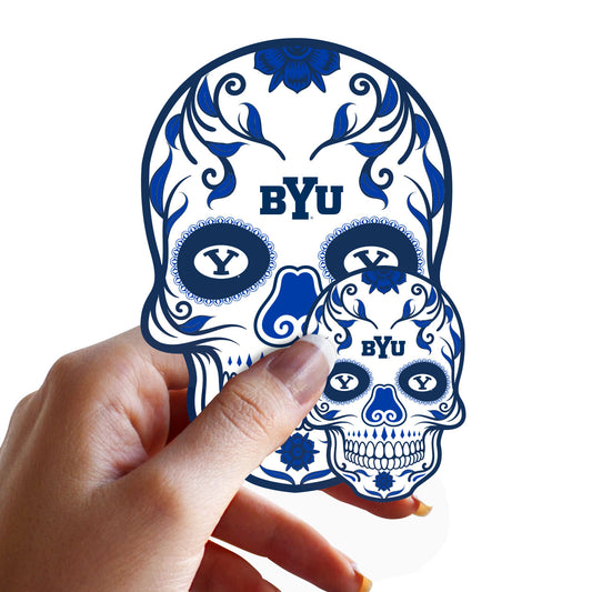 BYU Cougars:   Skull Minis        - Officially Licensed NCAA Removable     Adhesive Decal