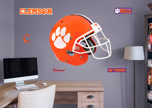 Clemson Tigers: Clemson Tigers  Helmet        - Officially Licensed NCAA Removable Wall   Adhesive Decal