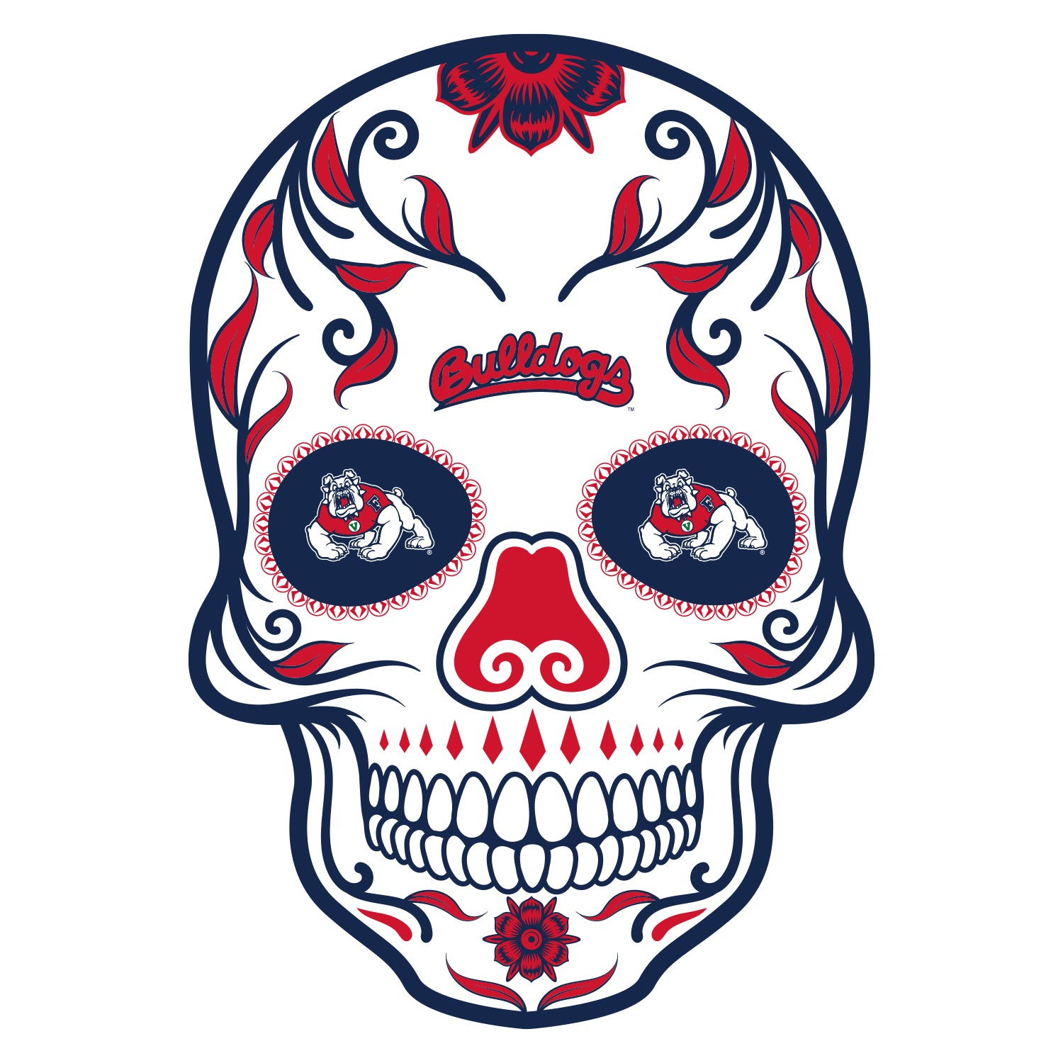 Fresno State Bulldogs Sugar Skull - Mens