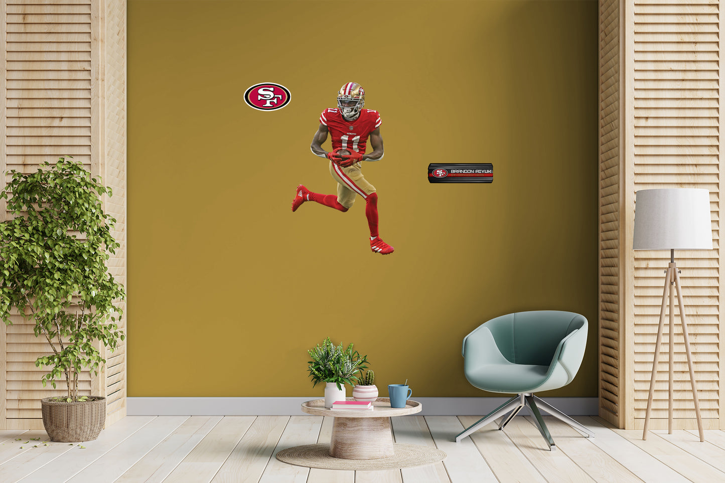San Francisco 49ers: Brandon Aiyuk - Officially Licensed NFL Removable Adhesive Decal