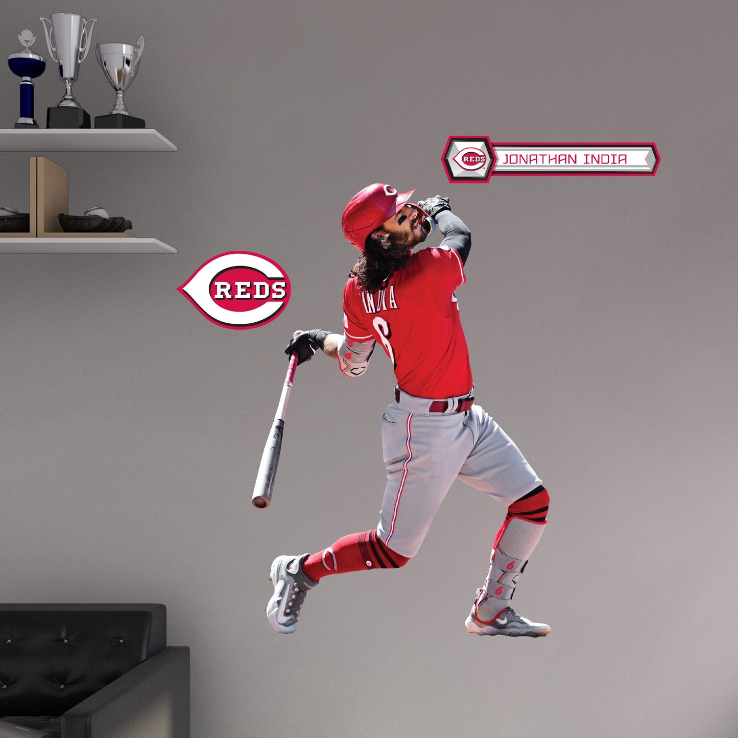 Cincinnati Reds: Jonathan India         - Officially Licensed MLB Removable     Adhesive Decal