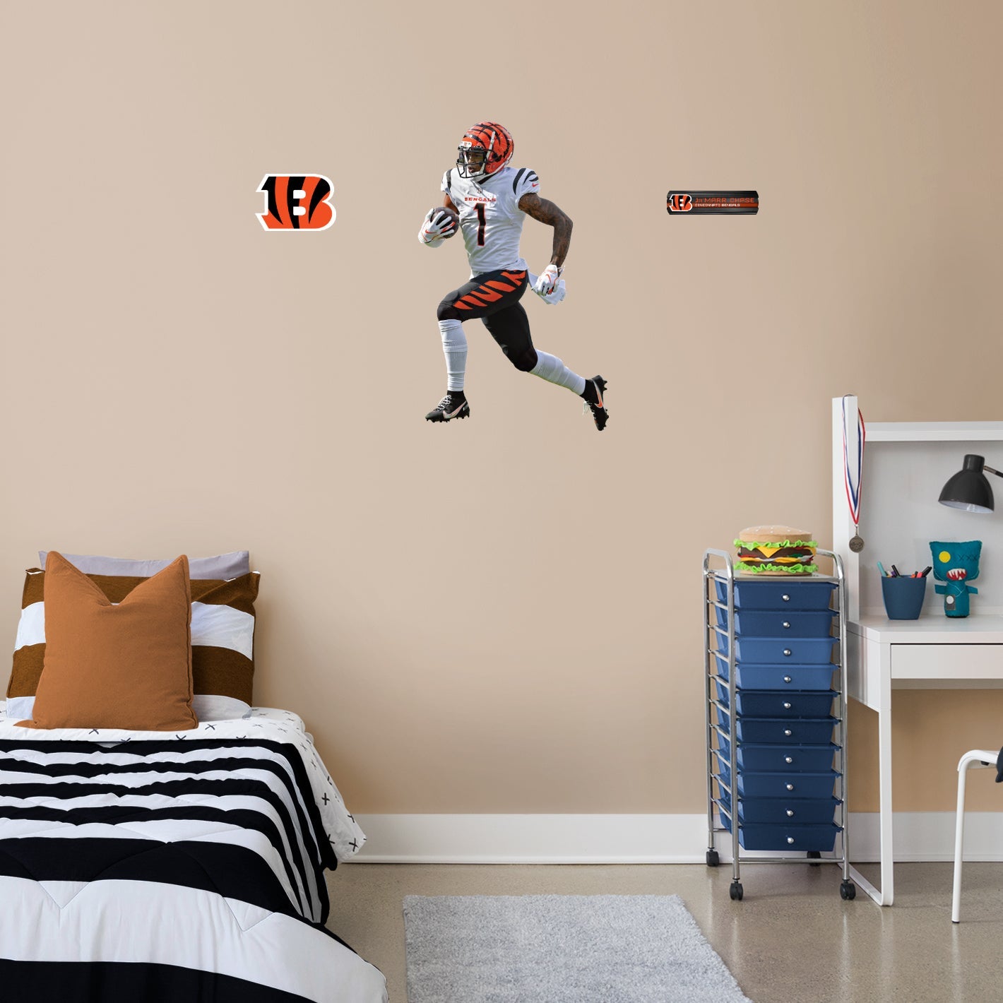 Cincinnati Bengals: Ja'Marr Chase Touchdown - Officially Licensed NFL Removable Adhesive Decal