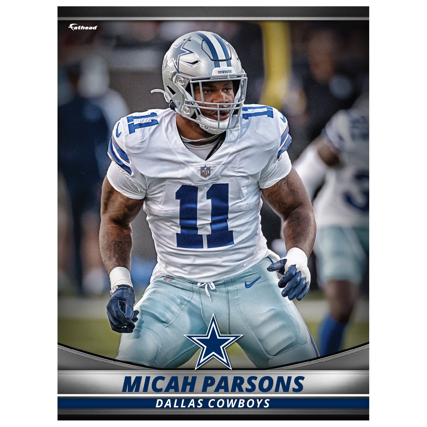 Red Raider Outfitter Dallas Cowboys NFL Official #11 Micah Parsons Game Jersey in Blue, Size: XL, Sold by Red Raider Outfitters