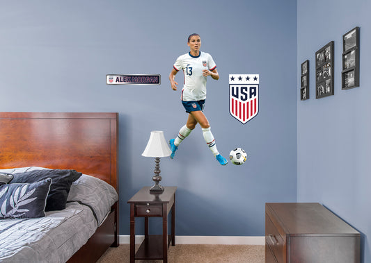 Alex Morgan         - Officially Licensed USWNT Removable Wall   Adhesive Decal