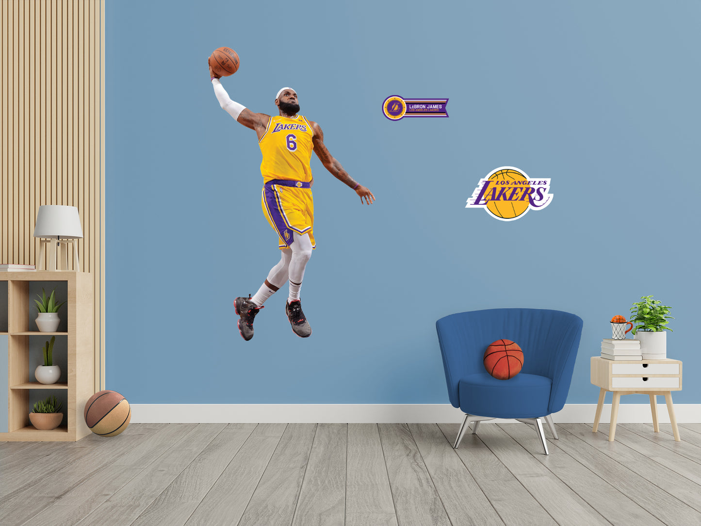 Los Angeles Lakers: LeBron James Dunk - Officially Licensed NBA Removable Adhesive Decal